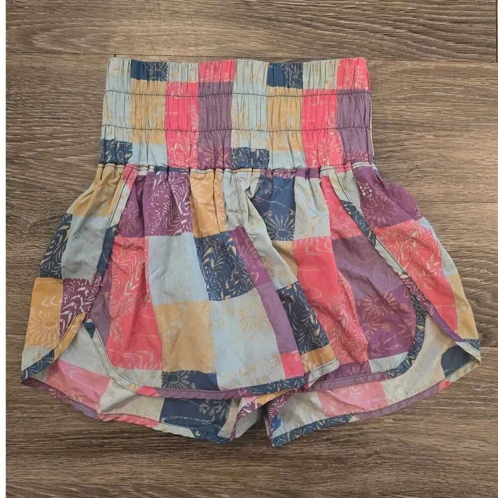 Xhilaration Boho Patchwork Festival Lined Shorts Size Small Y2K Flowy Summmer